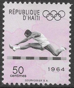 Haiti Scott 512 MLH 50c Olympics Issue of 1964, Hurdles