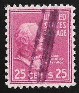 829 25 cents William McKinley Stamp used EGRADED XF-SUPERB 95 XXF