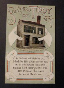 1911 USA Postcard Cover Troy NY to Pittsburgh PA Souvernir Detachable Collars