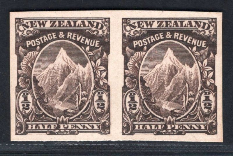 NEW ZEALAND #70(a) NG-Imperf between full imperf pair, not in Catalogs (LB 6/20) 