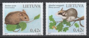 Lithuania 2017 Fauna, animals 2 MNH stamps 