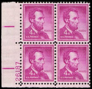 US #1036a LINCOLN MNH LL PLATE BLOCK #26187