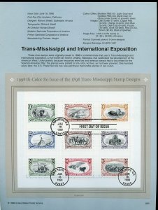 UNITED STATES 1998 TRANS-MISSISSIPPI INT'L EXPO SHEET SOUVENIR PAGE FD CANCELED