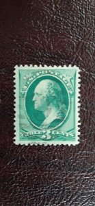 US Scott # 184; used from 1879; VF centering.
