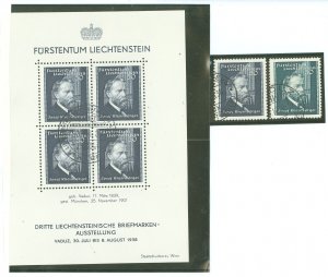 Liechtenstein #151/151a/153 Used Souvenir Sheet
