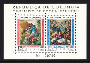 Colombia C388 Souvenir Sheet MNH VF