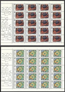 Liechtenstein Sc# 564-565 MNH Pane/20 1975 Europa