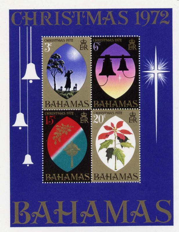 Bahamas 339-42a MNH Christmas, Bell, Flower