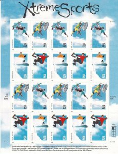 Winter Sports Sheet of Twenty 33 Cent Stamps Scott 3321-24