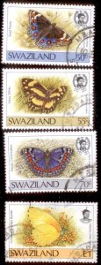 Swaziland 1987 SC# 513-6, 516 has 2 tairs and is thin CTO CH3