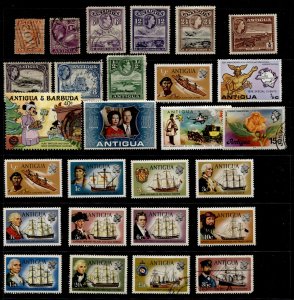 Antigua #Hanger Page of 27 Stamps MNH/MVLH/Used