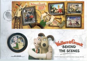 AARDMAN CLASSICS WALLACE & GROMIT  MEDAL COVER 2022 ROYAL MAIL PNC