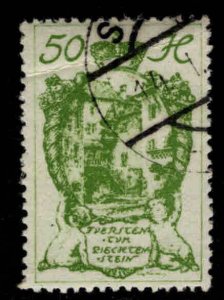 LIECHTENSTEIN Scott 39 Used CTO stamp Horizontal bend at top