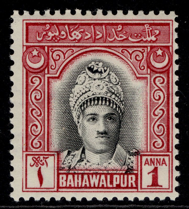 PAKISTAN - Bahawalpur GVI SG22, 1a black & carmine, M MINT.