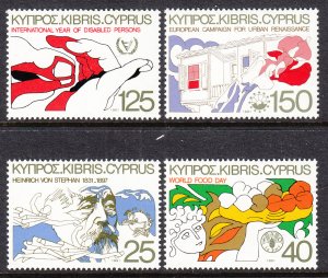 Cyprus 570-573 MNH VF