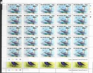 Barbuda 238-43 MNH sheets of 25, cpl set. vf see desc. 2020 CV$193.75