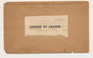 UGANDA 1939, SCARCE CENSOR(TAPE #185) COVER TO USA, 30c RATE (SEE BELOW