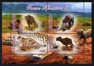 CHAD TCHAD SHEET WILDLIFE WILDCATS 