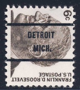 Detroit MI, 1284-71 Bureau Precancel, 6¢ Roosevelt