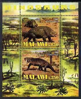 MALAWI - 2009 - Dinosaurs - Perf 2v Sheet - MNH - Private Issue