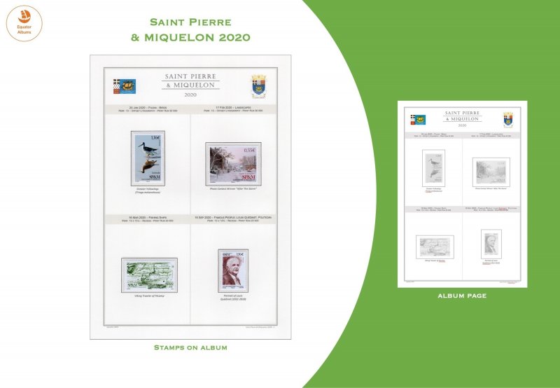 SAINT PIERRE & MIQUELON 2020 - PRINTABLE STAMP ALBUM