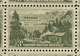 1951 sheet - Nevada Centennial Sc# 999