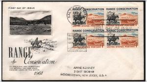 SC#1176 4¢ Range Conservation FDC B/4 (1961) Addressed/Art Craft