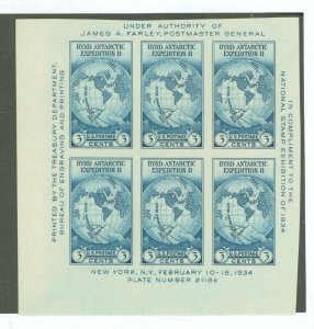 United States #768 Mint (NH) Souvenir Sheet