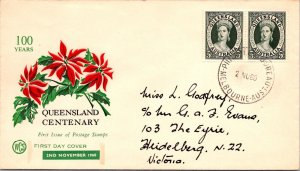 Australia 1960 FDC - Queensland Centenary - Melbourne - J113