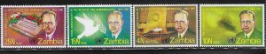 Zambia 1971 Dag Hammarskjold and UN General Assembly Sc 70-73 MNH A2276