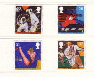 Great Britain Sc 1378-81 1991 World Student Games stamp set mint NH