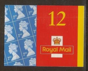 GB 2001 Barcode Booklet ME1 c£11