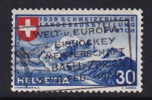 Switzerland  #252  used 1939  Alpine scenery 30c  German inscription