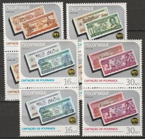 Mozambique 1986 Sc 1000-3 set pairs MNH**