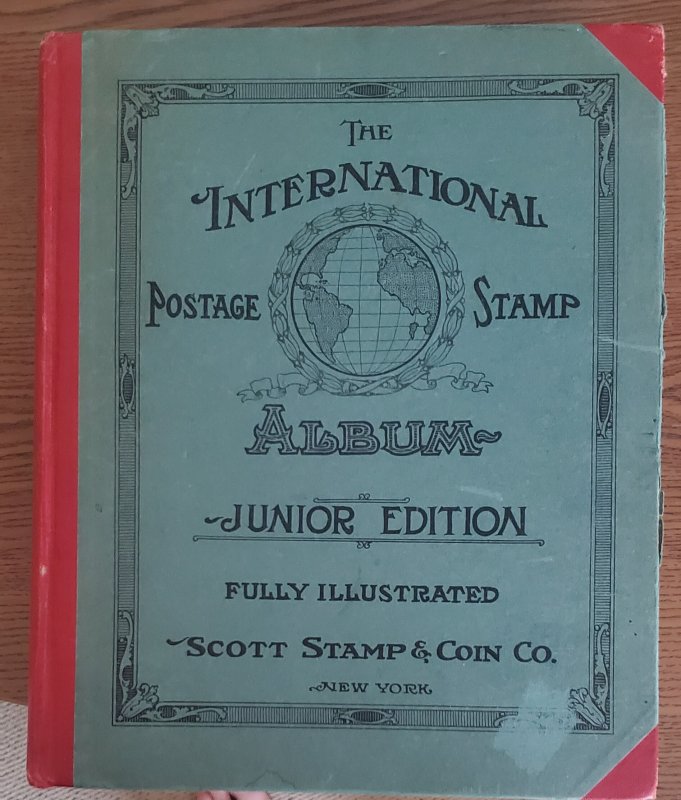 Vintage 1927 Scott Junior Edition Stamp Album, Beautiful, clean