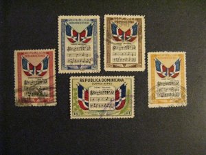 Dominican Rep #C57-61 used  a22.11 6532 