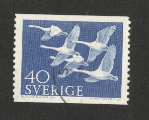 SWEDEN-USED STAMP-BIRDS