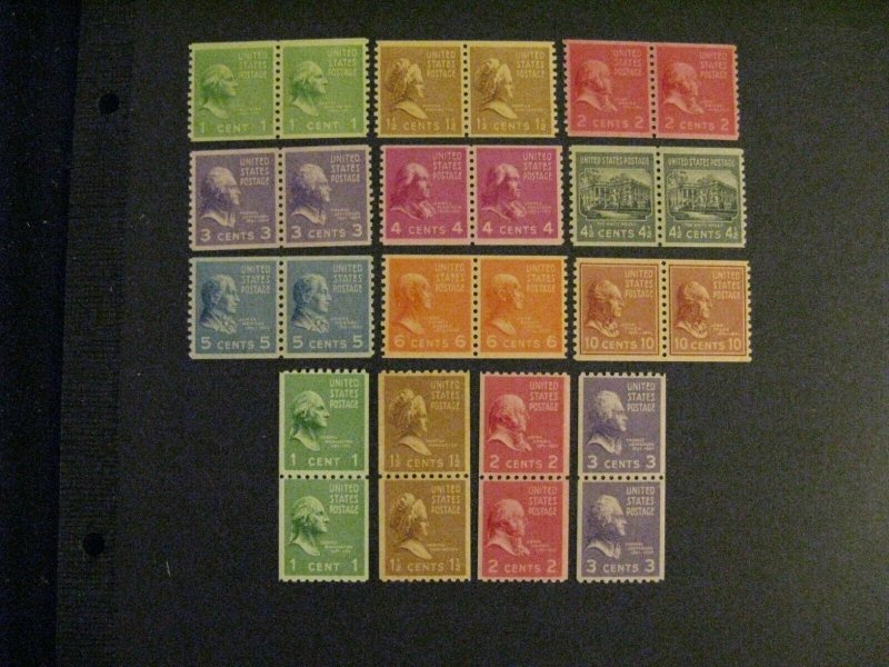 US #839-51 MNH pairs a22.9 6022