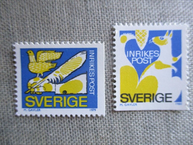 Sweden, Scott# 1277, 1323, MNH