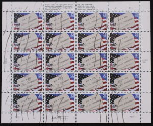 U.S. Used #2966 32c POW & MIA. Sheet of 20. CDS Cancel. Choice!