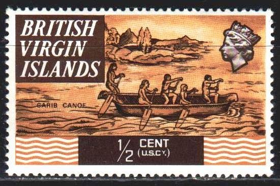 British Virgin Islands. 1970. 202 from the series. Boat rowers. MNH.