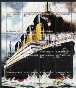 KYRGYZSTAN SHEET TITANIC SHIPS