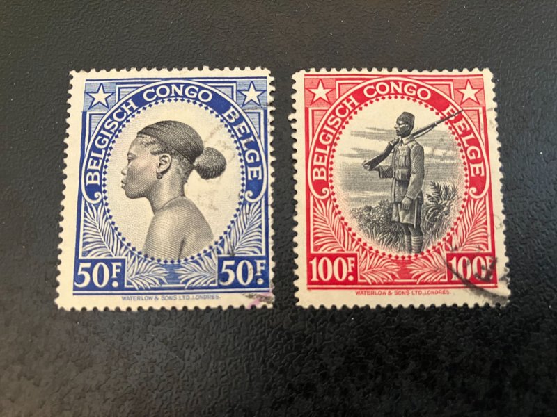 Belgian Congo Scott 226-227 Used