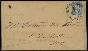 CSA #12 Civil War Confederate Cover North Carolina Augusta GA 92708