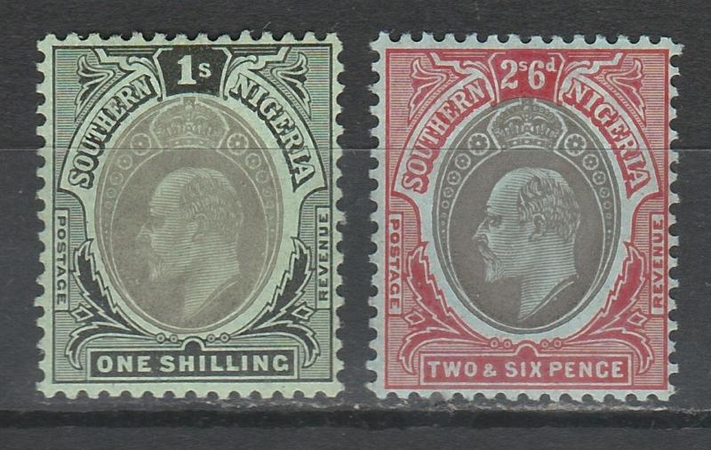 SOUTHERN NIGERIA 1907 KEVII 1/- AND 2/6 