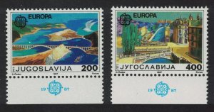 Yugoslavia Europa Architecture 2v Margins 1987 MNH SG#2368-2369