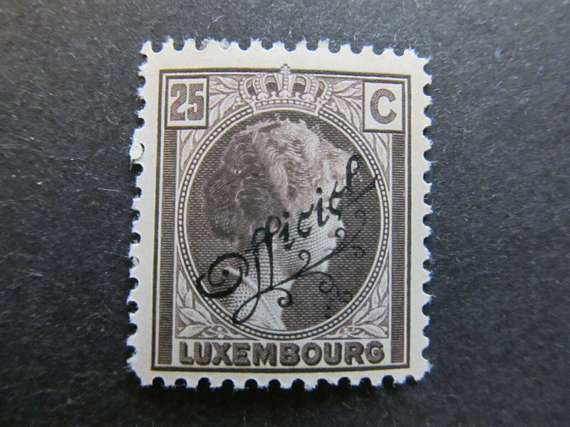 A4P27F133 Letzebuerg Luxembourg Official Stamp 1926-27 25c mh*