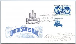 US SPECIAL POSTMARK EVENT COVER THE DETROIT GRAND PRIX RACE 1982