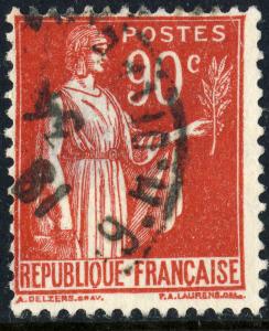 FRANCE - 1932 Yv.285/Mi.279 90c rouge-carminé type Paix - Oblitéré TB