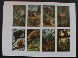 ​STAFFA SCOTLAND AIRMAIL STAMP: RARE ANIMALS-IMPERF- MNH - MINI SHEET RARE